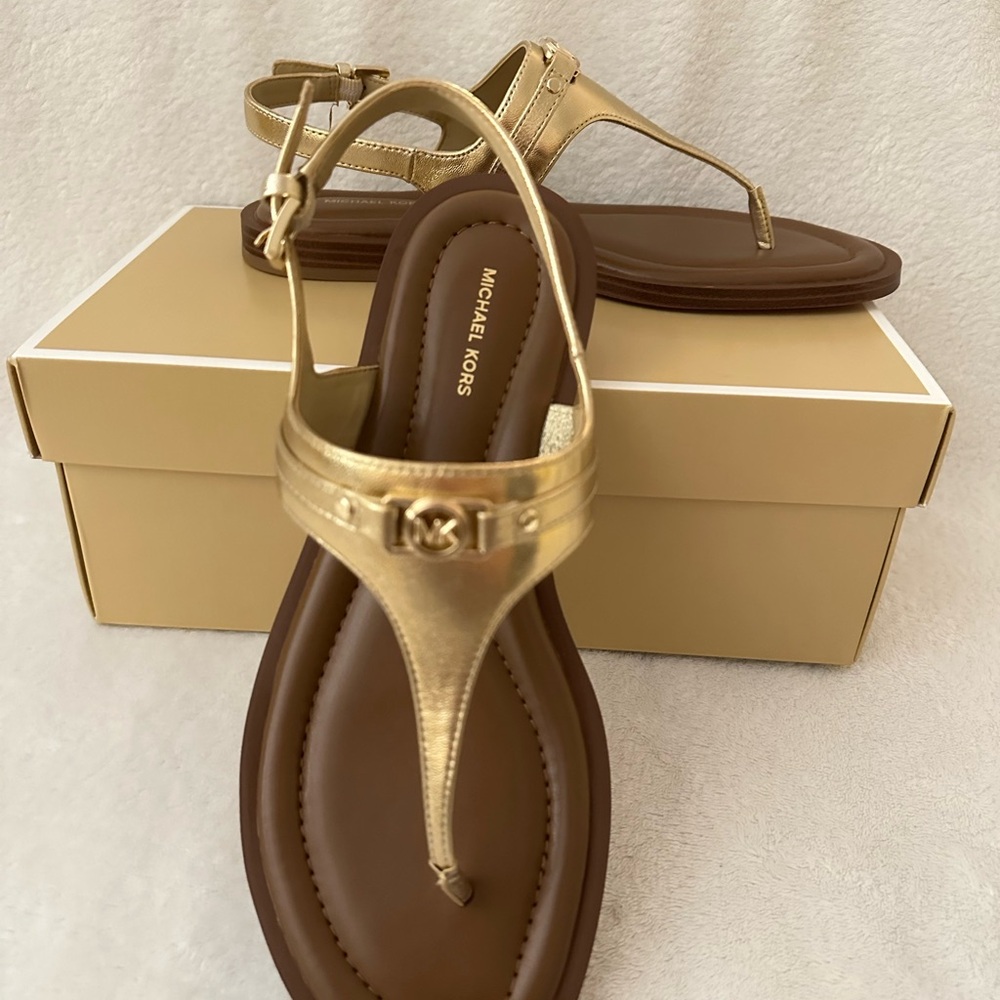 Michael Kors Metallic Gold Sandals